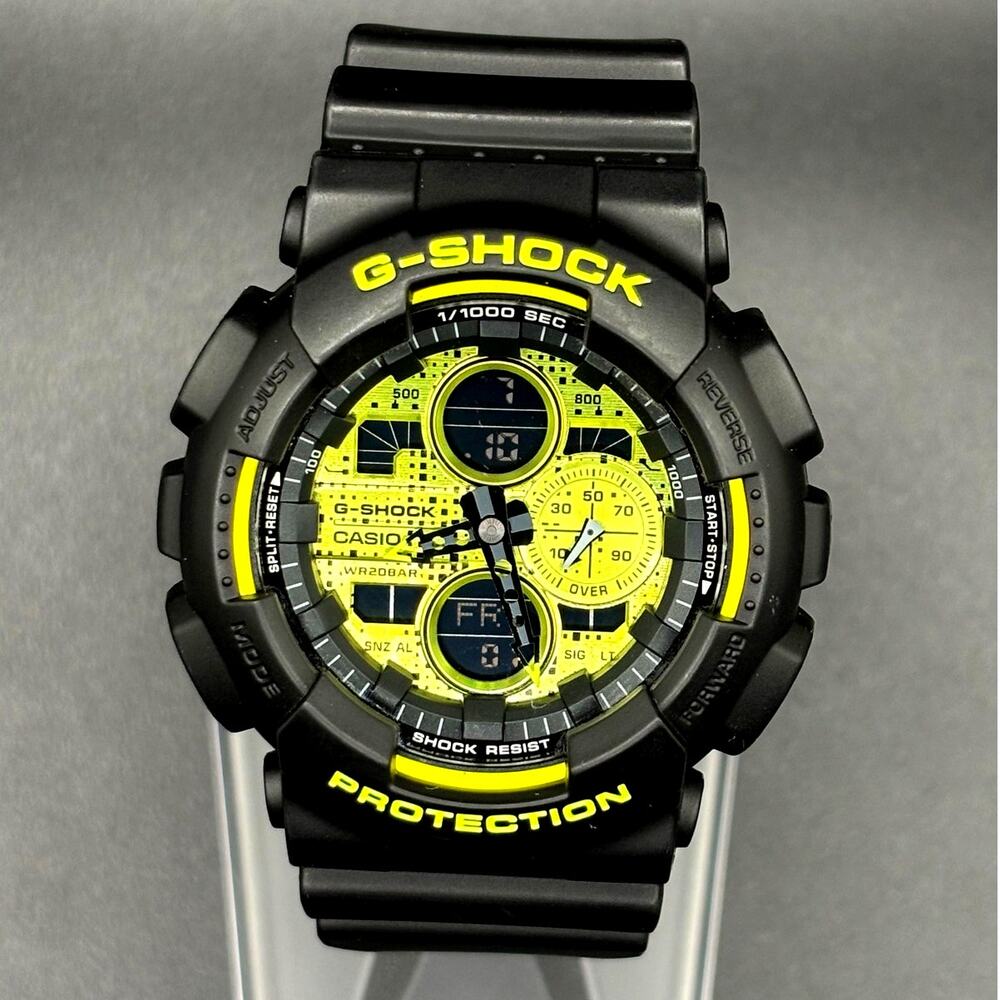 Casio G-Shock GA140DC-1A Analog Digital Black Vivid Yellow Men's Watch